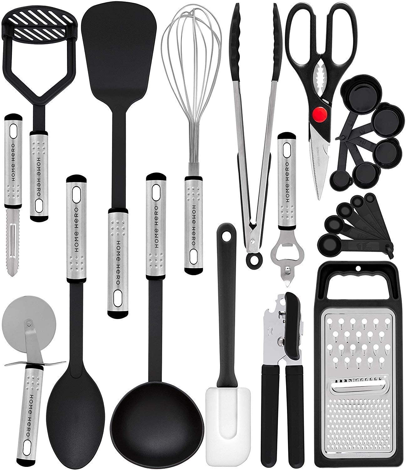 Home Hero Kitchen Utensil Set - 23 Nylon Cooking Utensils - Kitchen Utensils  with Spatula - Kitchen Gadgets Cookware Set - Best Kitchen Tool Set